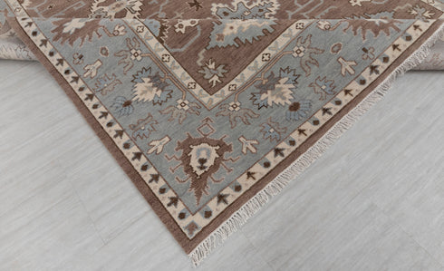 9x12 Grey Brown Modern Turkish Style Oushak Rug Hand Knotted Wool Rug #2811(279x368 Cms.)