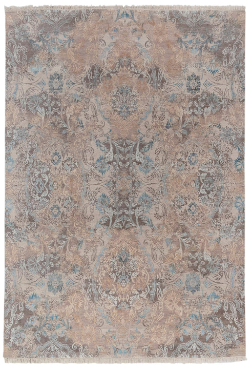 8x10 Beige Brown Modern Floral Persian Rug FREE SHIPPING !! 956