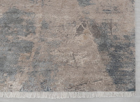 9 x 12 Grey Blue Living Room Rug | Abstract Rug | Distressed Style Handmade Rug #958(275x365 Cms.)