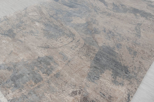 9 x 12 Grey Blue Living Room Rug | Abstract Rug | Distressed Style Handmade Rug #958(275x365 Cms.)