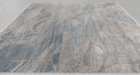 9 x 12 Grey Blue Living Room Rug | Abstract Rug | Distressed Style Handmade Rug #958(275x365 Cms.)