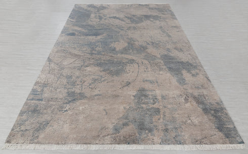 9 x 12 Grey Blue Living Room Rug | Abstract Rug | Distressed Style Handmade Rug #958(275x365 Cms.)