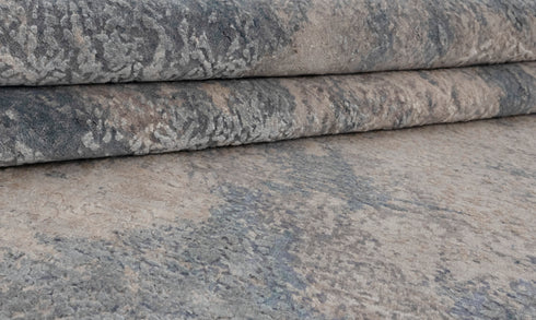 9 x 12 Grey Blue Living Room Rug | Abstract Rug | Distressed Style Handmade Rug #958(275x365 Cms.)