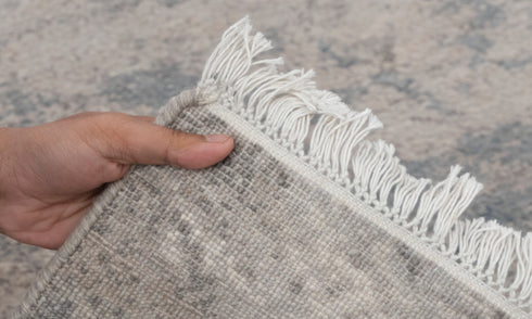 9 x 12 Grey Blue Living Room Rug | Abstract Rug | Distressed Style Handmade Rug #958(275x365 Cms.)