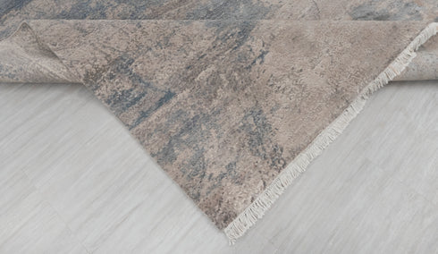 9 x 12 Grey Blue Living Room Rug | Abstract Rug | Distressed Style Handmade Rug #958(275x365 Cms.)