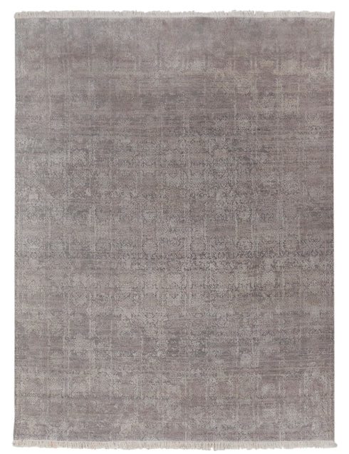 8x10 Grey Modern Designer Wool Real Silk Abstract Style High Quality Hand knotted Rug #959(242x300 Cms.)