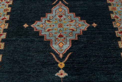 Blue Serapi Classic Wool Oushak Hand Knotted Rug, Turkish Oushak Style..., 4248-9x12