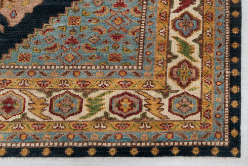 Blue Serapi Classic Wool Oushak Hand Knotted Rug, Turkish Oushak Style..., 4248-9x12