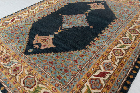 Blue Serapi Classic Wool Oushak Hand Knotted Rug, Turkish Oushak Style..., 4248-9x12