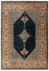 Blue Serapi Classic Wool Oushak Hand Knotted Rug, Turkish Oushak Style..., 4248-9x12