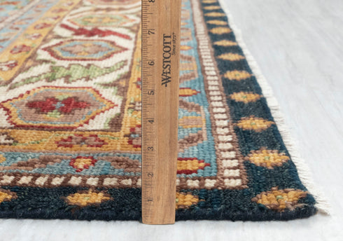 Blue Serapi Classic Wool Oushak Hand Knotted Rug, Turkish Oushak Style..., 4248-9x12