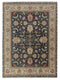 9x12 Black Cream Classic Retro Kerman Hand Knotted High Quality Wool Rug, Decorative Living Room Carpet-1499