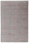 6X9 Rug Floral Design Rug Grey Pink Modern Style Handmade Wool Silk Touch Rug #635(180x275 Cms.)