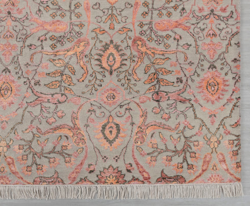 6X9 Colorful Garden Design Rug Modern Style Handmade Wool Silk Touch Rug #4186(180x275 Cms.)