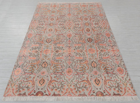 6X9 Colorful Garden Design Rug Modern Style Handmade Wool Silk Touch Rug #4186(180x275 Cms.)