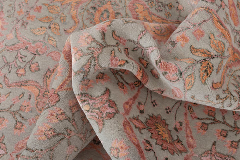 6X9 Colorful Garden Design Rug Modern Style Handmade Wool Silk Touch Rug #4186(180x275 Cms.)