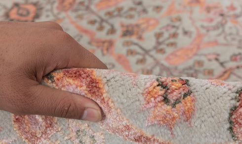 6X9 Colorful Garden Design Rug Modern Style Handmade Wool Silk Touch Rug #4186(180x275 Cms.)