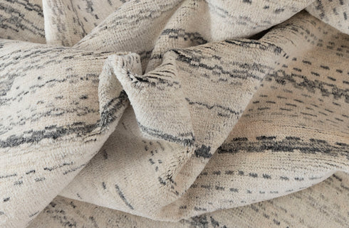 8x10 Moroccan Charcoal Cream Pile Bohemian Geometric Rug Wool Beni Ourain Berber Hand Knotted Se-49