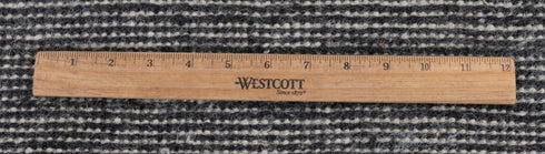 8x10 Moroccan Charcoal Cream Pile Bohemian Geometric Rug Wool Beni Ourain Berber Hand Knotted Se-49