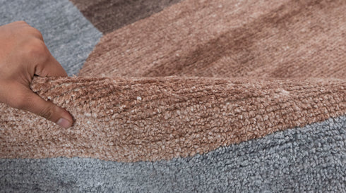 8x10 Wool Silk Blue Mid Century Inspired Geometric Hand Knotted Rug #Se-60(242x300 Cms.) Free Shipping!!