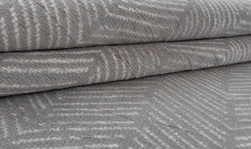 8x10 Grey White Mororccan Zigzag Design  Rug  Wool Beni Ourain Berber Hand Knotted Se-58 Free Shipping!!