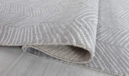 8x10 Grey White Mororccan Zigzag Design  Rug  Wool Beni Ourain Berber Hand Knotted Se-58 Free Shipping!!