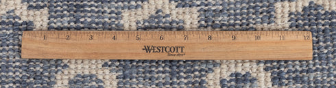 8x10 Geometric Blue Cream Design Saree Silk Rug Home Decor Rug  Hand Knotted Hand Spun Wool Rug #SE-52