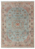 8x10 Blue Taupe Sand Modern Designer Oushak Turkish Design Hand Knotted Hand Spun Wool Rug #SE-127