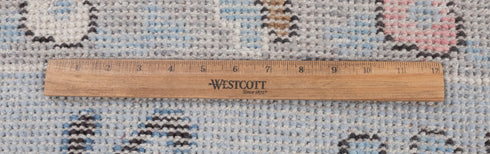 9x12 Cream Blue Modern Turkish Style Oushak Rug Hand Knotted Wool Rug #SE-101(275x365 Cms.)