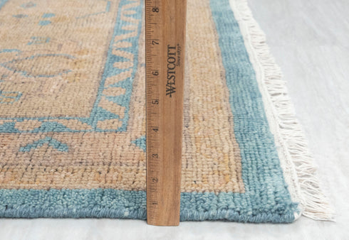 9x12 Blue Modern Living Rug Oushak Turkish Design Hand Knotted Hand Spun Wool Rug #SE-100