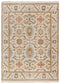 8x10 Beige Cream Persian Style Designer Oushak Turkish Design Hand Knotted Hand Spun Wool Rug #SE-129