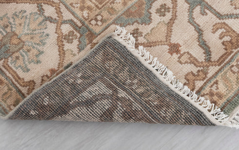 8x10 D.Grey Cream Beige Soft Pastel Oushak  Easy Washable Rug  Hand Knotted Hand Spun Wool Rug #Se-132