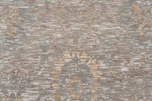 8x10 Taupe White  Abstract Modern  Oushak Turkish Design Hand Knotted Hand Spun Wool Rug #SE-67