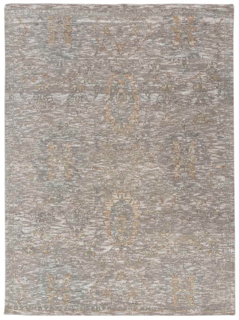 8x10 Taupe White  Abstract Modern  Oushak Turkish Design Hand Knotted Hand Spun Wool Rug #SE-67