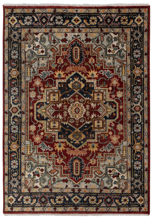 8x10 Rust Navy Mahal Classic Serapi Persian Rug High Quality Hand Knotted 100% WOOL Rug # Se-73
