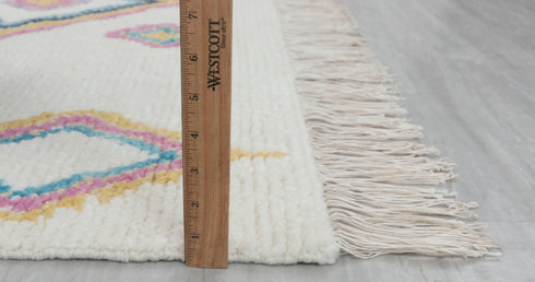 6x9 Moroccan Inspired Azizal Soft Boucherite Bohemian Wool Rug !!No Wool Shedding #2317