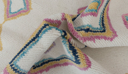 6x9 Moroccan Inspired Azizal Soft Boucherite Bohemian Wool Rug !!No Wool Shedding #2317