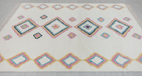 6x9 Moroccan Inspired Azizal Soft Boucherite Bohemian Wool Rug !!No Wool Shedding #2317