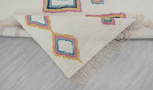 6x9 Moroccan Inspired Azizal Soft Boucherite Bohemian Wool Rug !!No Wool Shedding #2317