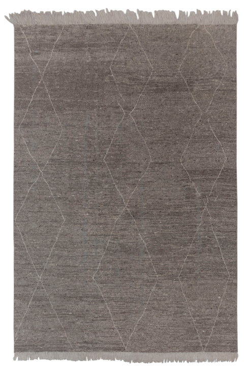 10x14 Large Grey  Ivory Wool Moroccan Boho Beni Ourain Rug, Berber rug 10x14....No Wool Shedding...#2368