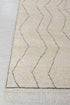 9x12 Ivory Charcoal Zigzag Moroccan Design Beni Ourain Hand Knotted Rug, No Wool Shedding-#355