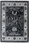 9x12 Black White Floral High Quality Modern Turkish Wool Silk Oushak Design Hand Knotted Hand Spun Wool Rug #SE-135