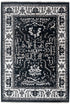 9x12 Black White Floral High Quality Modern Turkish Wool Silk Oushak Design Hand Knotted Hand Spun Wool Rug #SE-135