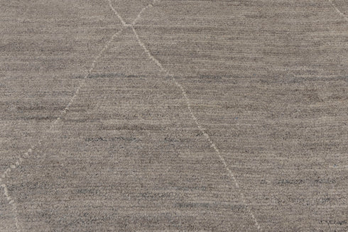 9x12 Moroccan Wool Brown Ivory Beige Beni Ourain Hand Knotted Rug, No Wool Shedding-#2172