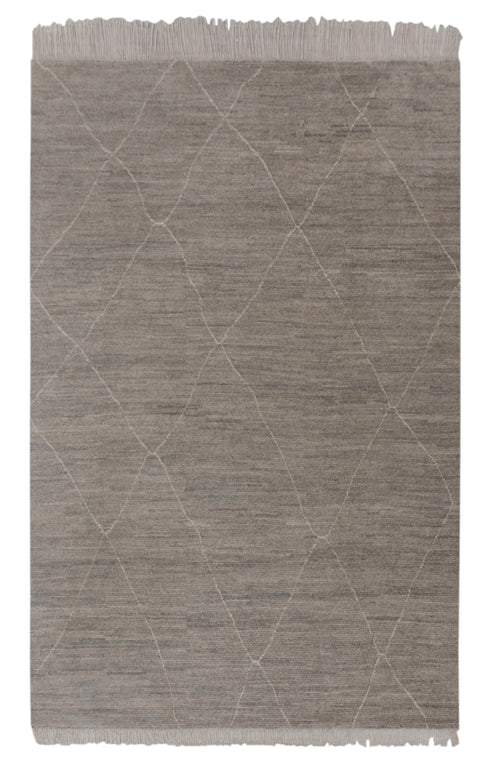 9x12 Moroccan Wool Brown Ivory Beige Beni Ourain Hand Knotted Rug, No Wool Shedding-#2172