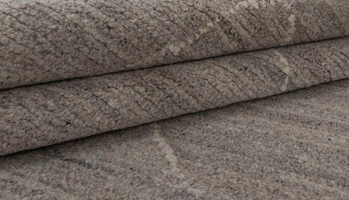 9x12 Moroccan Wool Brown Ivory Beige Beni Ourain Hand Knotted Rug, No Wool Shedding-#2172