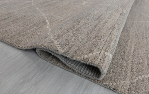 9x12 Moroccan Wool Brown Ivory Beige Beni Ourain Hand Knotted Rug, No Wool Shedding-#2172