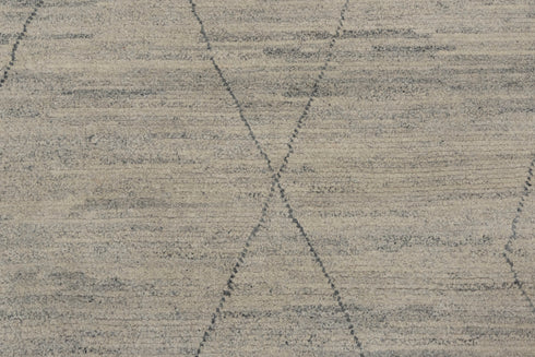 Moroccan Wool Ivory Beige Beni Ourain Hand Knotted Rug, No Wool Shedding-#1805-6x9