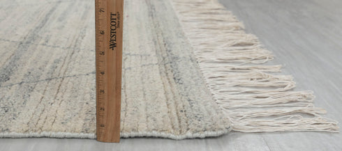 Moroccan Wool Ivory Beige Beni Ourain Hand Knotted Rug, No Wool Shedding-#1805-6x9