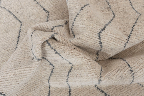 6x9 Ivory Grey Wool Rug Bohemian Moroccan Beni Wool Rug !!!Free Shipping #28